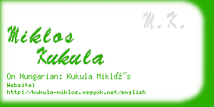 miklos kukula business card